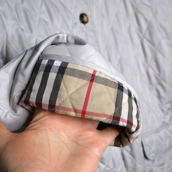 Burberry London Quilted Jacket Nova Check Lining Diamond Stitch Coat England - Picture 15 of 15